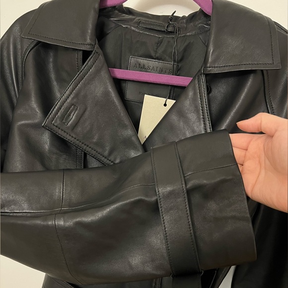 All Saints Reeds Leather Jacket - Picture 7 of 9